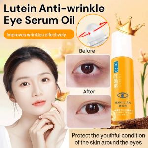 VC Lutein Eye Essence Oil Eye Firming Serum Roller Lift Anti-Wrinkle Fade Eye Bags Dark Circles Fine Lines Eye Care