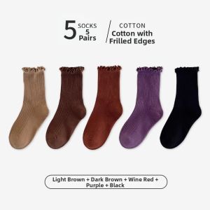 Cotton Ruffle Edge Ankle Socks
