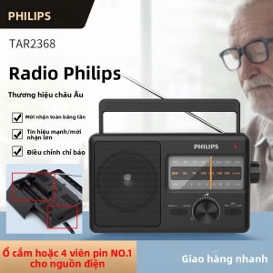 Philips TAR2368 Đài Phát Thanh Đa Băng Tần Di Động FM SW MW Sóng Ngắn Có Loa MP3 Giắc Cắm Tai Nghe Để Giải Trí Khi Cắm Trại Ngoài Trời
