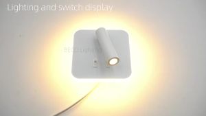 350° Rotatable LED Up Down Wall Sconce Aluminium Alloy 3000K Warm 6500K Cool Dual CCT Home Wall Light Bedroom Hallway