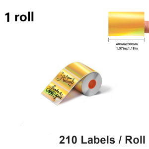 SINMARK Golden Holographic Label Gradient Sticker Laser Thermal Paper for Phomemo M110/M220/M221/M120 E210 P50 DETONGER P1