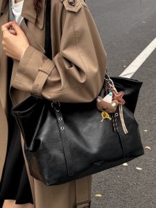 LUSUO | Soft Leather Hard Sole Large Capacity Tote Bag for Women