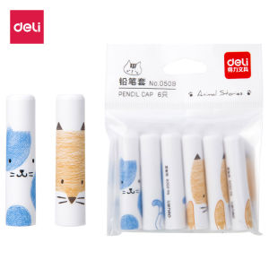 Deli Student Pencil Case Pencil Cap Pen Cover Protector Childrens Grip Pen Sleeve Ergonomic Design for Better Writing