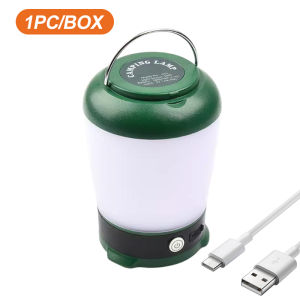 Portable Camping Lanterns Rechargeable 3 Color Dimmable Tent Light Outdoor Waterproof Flashlight Emergency Work Lamp For Fishing