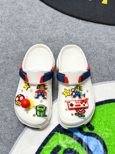 RRITTCC Challenge Game Themed Mens Slippers Thick Bottom EVA Wearable Outdoor Fun DIY Hole Hole Shoes Summer Trend