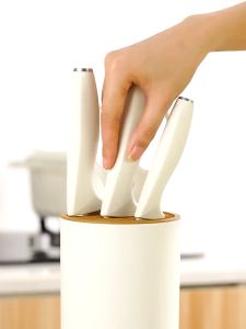 Kitchen Knife Set 5pcs Stainless Steel Precision Knife Chefs Knife Bread Knife Cleaver Scissor
