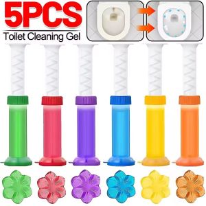 เจลน้ำหอมปรับอากาศก้อนดับกลิ่นห้องน้ำสีฟ้าดอกไม้5ชิ้นทำความสะอาดห้องน้ำระบายกลิ่นหอมผงซักฟอกน้ำหอมปรับอากาศลบกลิ่นไม่พึงประสงค์อุปกรณ์ห้องน้ำในบ้าน