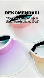 RUIMO Topi Pantai Wanita Anti UV UPF Sinar Matahari Mudah Dilipat C-12 Terbaru Trendy Gradasi BISA DILIPAT