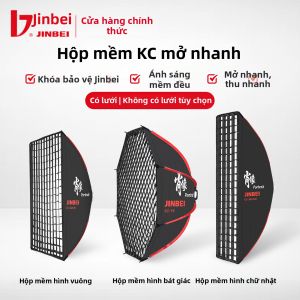 Jinbei | Hộp khuếch tán ánh sáng flash ngàm Bowens sâu dễ lắp đặt kèm lưới