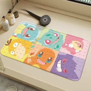Anti-Slip Pet Bath Mat Shower Room Special Anti-Fall Home Use Foot Pad Bathroom Mat Cartoon Style Family Cleaning Tool