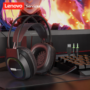 Lenovo | Wired Gaming Headphones for Desktop Computers Noise Reduction