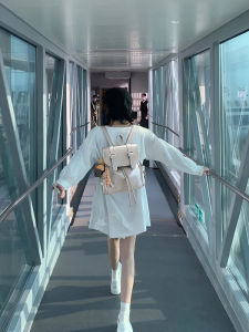 Silver Large Capacity Womens Backpack 2025 New Fashion Casual Luxury Commuter Versatile Shoulder Bag Soft Polyester Lining