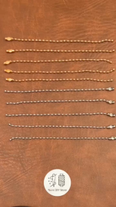Set 5 Dây Xích Bi 2mm Dài 12cm (120mm) Hợp Kim Xi Mạ Điện – Ball Chain Làm Móc Khóa Ví Da Túi Xách DIY Handmade