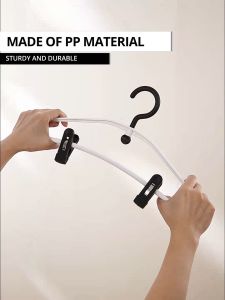 Locaupin 5PCS Set Non Slip Dual Clothes Hanger Organizers Holder Cabinet Metal Clip Hanger Laundry Organizer