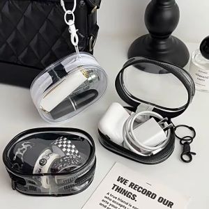 MallMainan-C1252 Kotak Penyimpanan Kabel Data Transparan Pouch Mini Travel Organizer Serbaguna