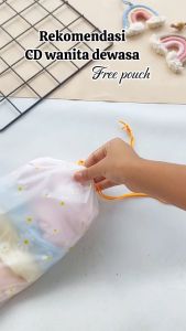 6pcs & 12pcs celana Dalam wanita Katun Free Pouch