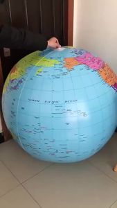 90cm Inflatable Globe Beach Ball Toy Map Education Geography Teaching Balloon Props Birthday Gift Water Pool Air Globes