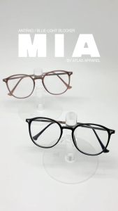 MIA Womens Anti-Radiation Blue Light Blocker Round Framed Eyeglasses (Size 50) by Atlas Apparel