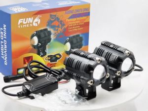 MINI DRIVING LIGHT V6  TRI-COLOR WATERPROOF MDL HIGH AND LOW BEAM 30W UNIVERSAL FOR MOTORCYCLE 2PCS