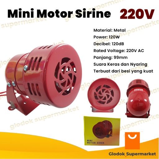 Motor Sirine Mini MS190 220V Fort Baby Siren Alarm Listrik MS-190 220 Volt AC