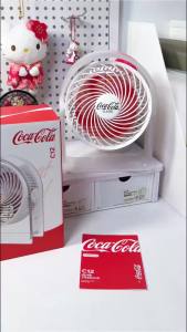 Coca-Cola | Quạt Cầm Tay Mini Di Động Coca-Cola 2000mAh Quạt Làm Mát Cầm Tay Dành Cho Du Lịch Cắm Trại Ngoài Trời Với Pin Tích Hợp
