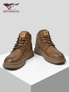 SEPTWOLVES | Thick Sole Elevating Mens Work Boots Boots