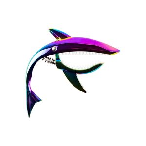 Nyman Shark Large Size Guitar Capo Tuning Clip-On Metal Guitar Accessories including One String Pick for Folk Guitarists