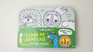 Adorable Animals Easy To Carry Colouring Book For Kids Box Set With Markers & Stickers