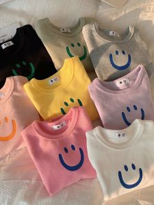 เสื้อเชิ้ตแขนยาวเด็ก ผ้าฝ้าย เสื้อตัวใน สีขาว ผ้าขนแกะ เสื้อยืดตัวในชายหญิง เด็กทารก เสื้อผ้า อุ่น พิมพ์ลายคอกลม ดีไซน์