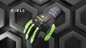 Ansell Ringers R840 Professional Work Gloves Non-Slip Nitrile Industrial Protective for Mechanic (1 pair)