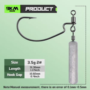 EWG Hook Drop Shot Hooks Drop Shot Rig with Fishing Weight Sinker 5Pcs Bulk