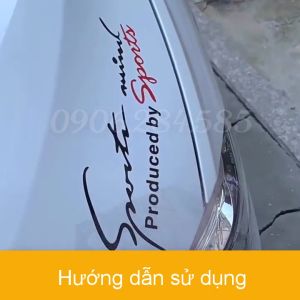 Decal dán xe Sport mind trang trí cho ô tô logo dán xe hơi cao cấp