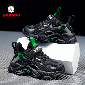 BoBoDuo Boys Running Shoes Leather Surface Breathable Sports Sneakers Spring Autumn New Style Childrens Footwear