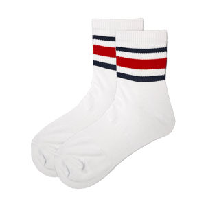 Classic Couple Cotton Socks Spring Summer Pure Cotton Sport Stripe Men Women Mid-Calf Home Use Striped Pattern Stockings