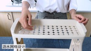 Plastic Double Layer Seasoning Rack Organizer Shelf Knives Holder Kitchen Rack Space Saving Rak Dapur Rak Botol Perasa 厨房置物架