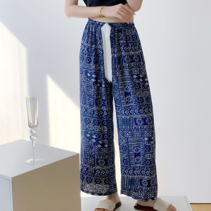 KASIHAN | Summer Lightweight Wide Leg Cotton Pajama Pants Large Size