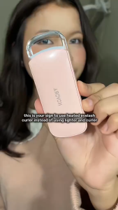 NOVORA Heated Eyelash Curler Electric Lash Curler Rechargeable Anti-Scald Silicone Portable Wireless Lash Curler Long Lasting Lash Lift Travel Makeup Tool