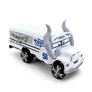 Takara Tomy | Pixar Cars White School Bus Lightning McQueen Ramone Model Cars Toys 1:55 Metal Die Casting Alloy Cars Toys Birthday Gifts