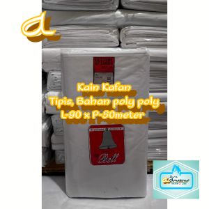 Kain Kafan Putih Kain mori cap Bell  L-90cm x P-50meter