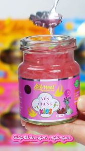 HCM - LIKE NEST [ LỐC 3 HŨ ] YẾN CHƯNG CAO CẤP TRẺ EM VỊ DÂU 35% TỔ YẾN NGUYÊN CHẤT