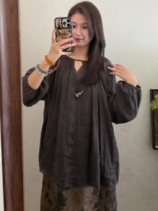 YUFUQING | Loose Long Sleeve T-Shirt Womens Casual Comfortable Vintage Style Commute Autumn Top Korean Version Round Neck Basic Shirt