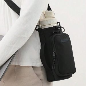 Portable Water Bottle Bag Outdoor Sports Phone Water Bottle Storage Bags Hiking Camping Travel Kettle Bag with Shoulder Straps