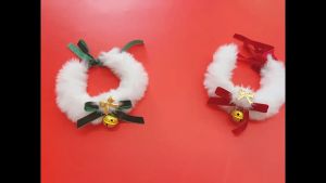 PetStern ปลอกคอคริสต์มาสสำหรับสัตว์เลี้ยง พร้อมระฆังอันเล็ก ปกตุ๊กตา ปลอกคอแมว ปลอกคอสุนัข เหมาะกับเทศกาลคริสต์มาส