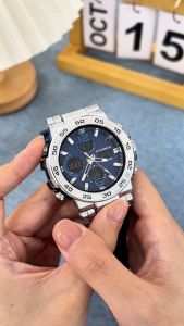 LIGE x Foxbox Jam Tangan Lelaki Tampilan Ganda Anti Air Olahraga Jam Stopwatch Alarm Digital Watch + Kotak