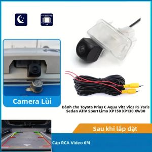 Camera Lùi Toyota Tương Thích Với Prius C/Aqua Yaris Auris Hatchback Fortuner - Camera Xe Tầm Nhìn Ban Đêm Của Bileeko