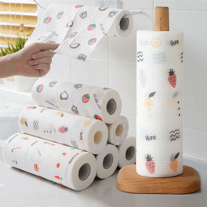 100PCS Disposable Clean Lazy Rag Paper Kitchen Oil Absorbent Paper Towels Washable Dish Towel