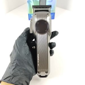 KEMEI KM-1551 Professional Hair Clipper Mens Electric Hair Clipper with Digital Display High Speed Use Adjustable Crube Head Push Shear Hair Trimmer