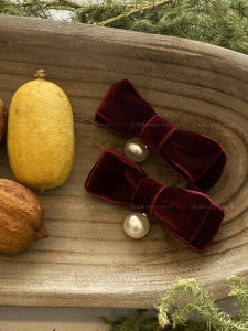 Elegant Velvet Hair Clips Side Bangs Hair Accessories Pair New Year Korean Style Fashion Jewelry Hair Decorations