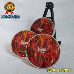 Mika Darbuka 8¾ inch DMP Duta music percussion merah api bonus kunci L
