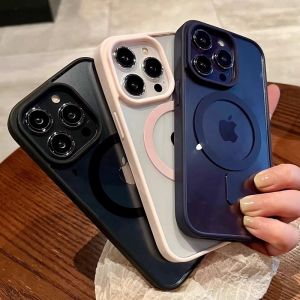 Luxury Magsafe Transparent Phone Case For iPhone 17 16 15 14 13 12 11 Pro Max Magnetic Wireless Charge Shockproof Bumper Cover